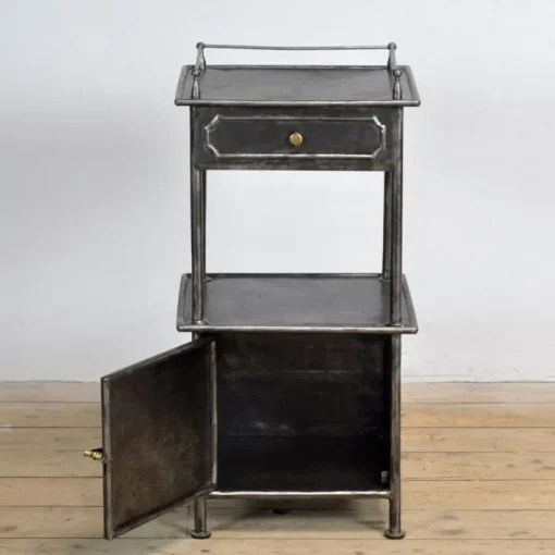 Pamono Iron & Brass Nightstand, 1910s Online