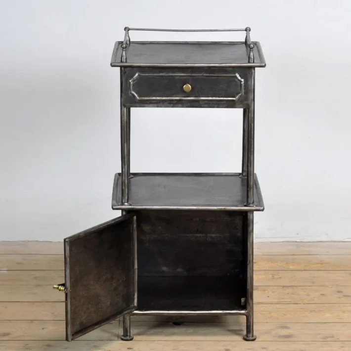 Pamono Iron & Brass Nightstand, 1910s Online