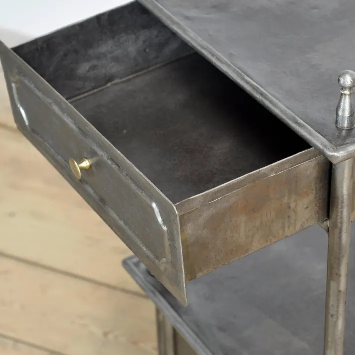 Pamono Iron & Brass Nightstand, 1910s Online
