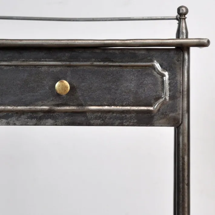 Pamono Iron & Brass Nightstand, 1910s Online