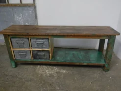 Pamono Iron and Fir Countertop Counter, 1950s Outlet