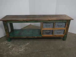 Pamono Iron and Fir Countertop Counter, 1950s Outlet