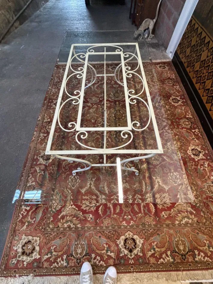 Pamono Iron and Glass Garden Set, Set of 7