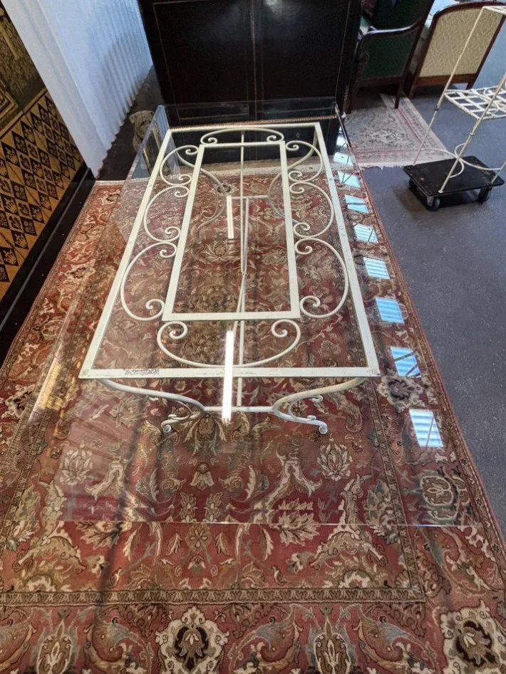 Pamono Iron and Glass Garden Set, Set of 7