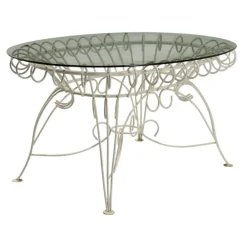 Pamono Iron and Glass Garden Table, 1960s Hot