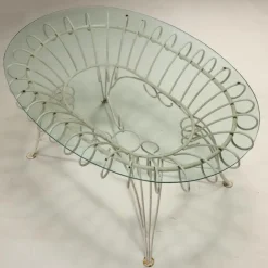 Pamono Iron and Glass Garden Table, 1960s Hot