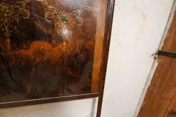 Pamono Iron Double Bed with Hand-Painted Metal Head Discount