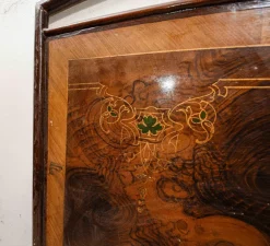 Pamono Iron Double Bed with Hand-Painted Metal Head Discount