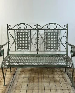 Pamono Iron Foldable Garden Bench, 1970s Online