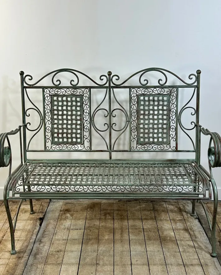 Pamono Iron Foldable Garden Bench, 1970s Online