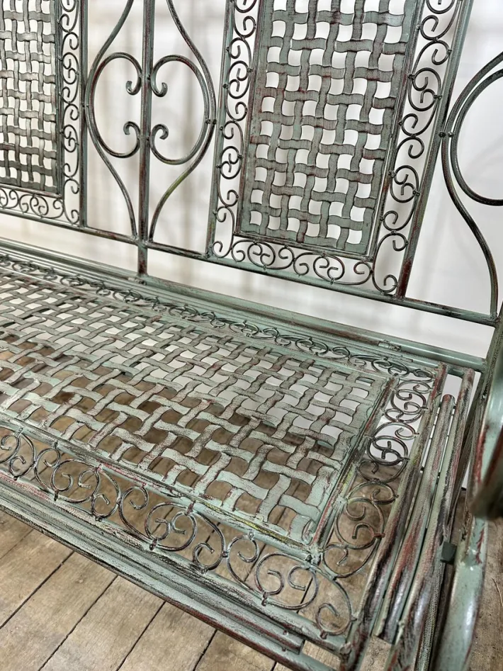 Pamono Iron Foldable Garden Bench, 1970s Online