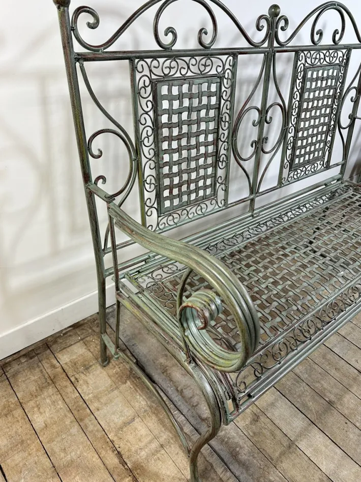 Pamono Iron Foldable Garden Bench, 1970s Online