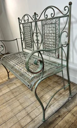 Pamono Iron Foldable Garden Bench, 1970s Online