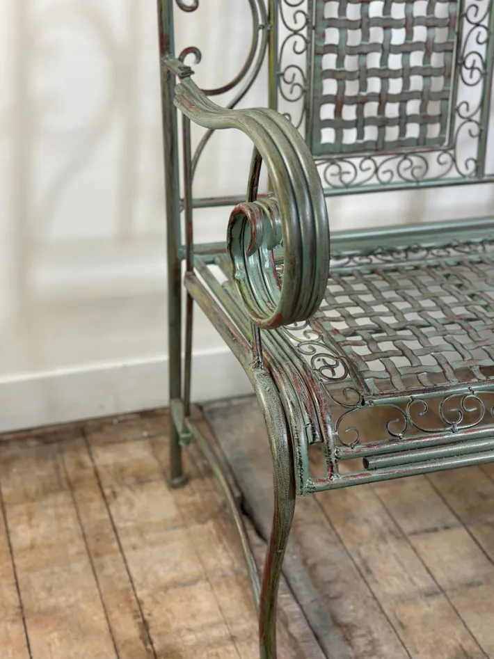 Pamono Iron Foldable Garden Bench, 1970s Online