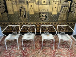 Pamono Iron Garden Armchairs, Set of 4 Clearance