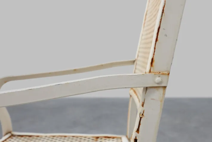 Pamono Iron Garden Chairs by Gustave Serrurier-Bovy for Serrurier et Cie, 1903, Set of 4