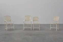 Pamono Iron Garden Chairs by Gustave Serrurier-Bovy for Serrurier et Cie, 1903, Set of 4