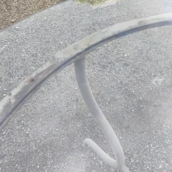 Pamono Iron Outdoor Table with Round Glass Top, 1990s Sale