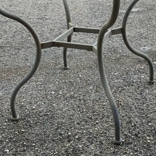 Pamono Iron Outdoor Table with Round Glass Top, 1990s Sale
