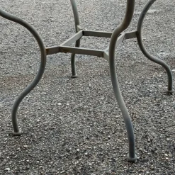 Pamono Iron Outdoor Table with Round Glass Top, 1990s Sale