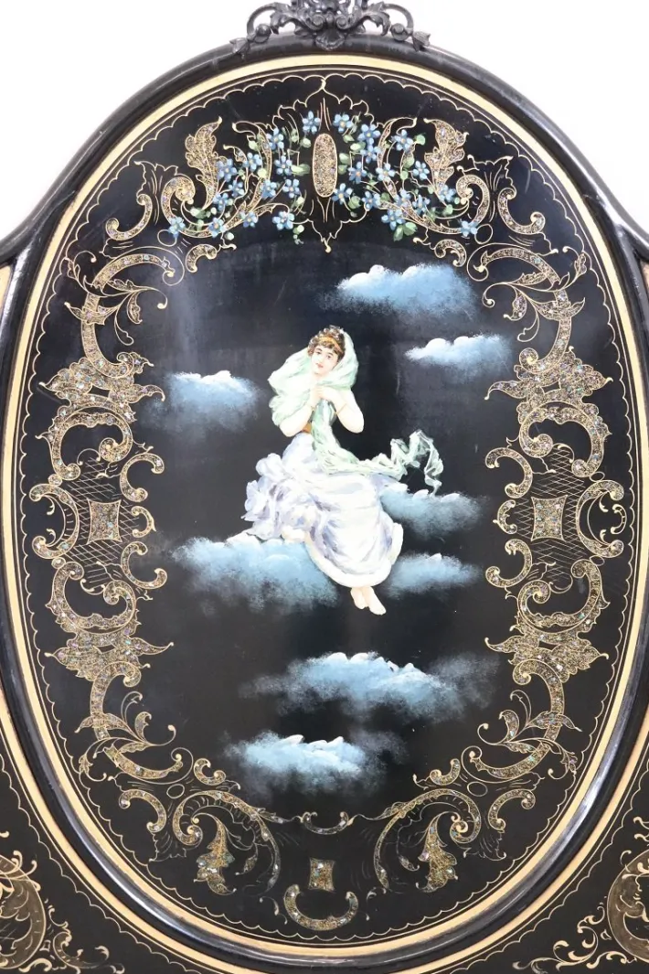 Pamono Iron Single Beds with Hand Painted Decorations, Set of 2 Best