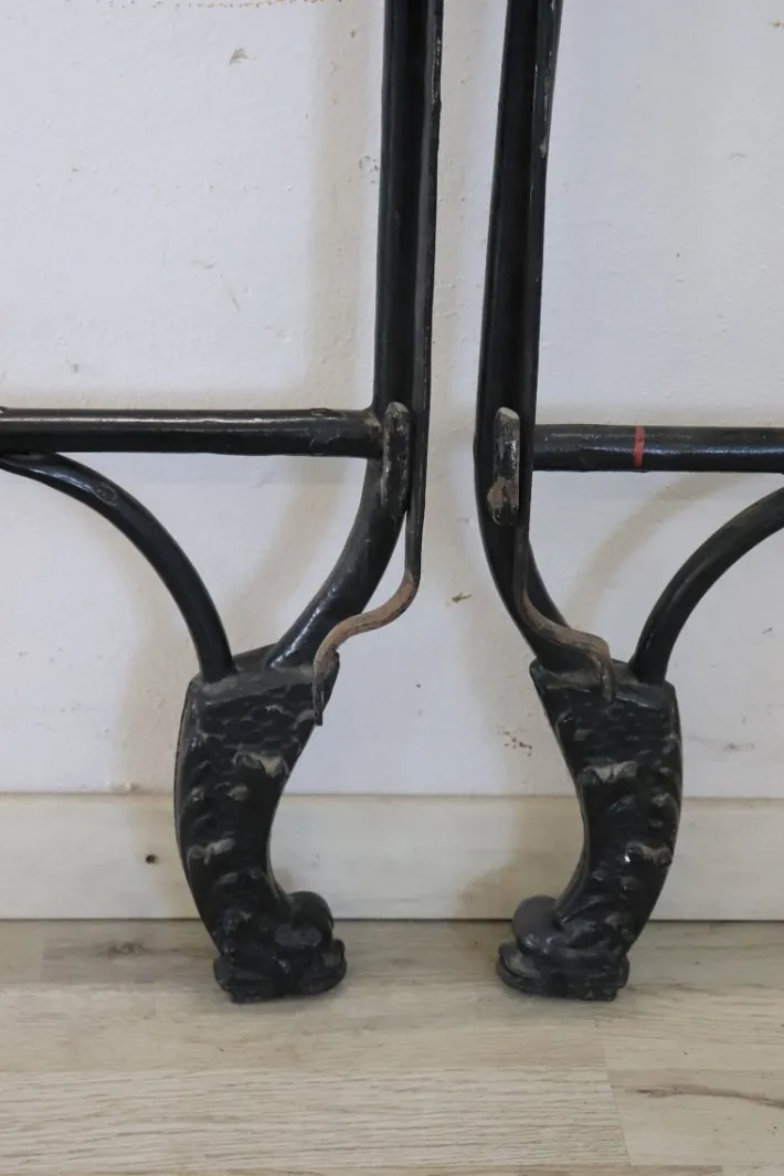 Pamono Iron Single Beds with Hand Painted Decorations, Set of 2 Best