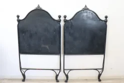 Pamono Iron Single Beds with Hand Painted Decorations, Set of 2 Best