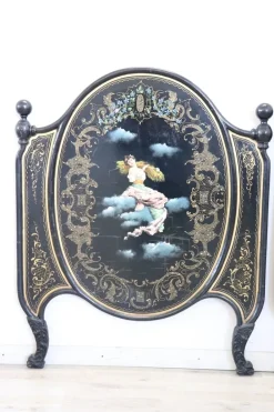 Pamono Iron Single Beds with Hand Painted Decorations, Set of 2 Best