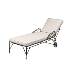 Pamono Iron Sun Lounger with Outdoor Fabric Cushions by Il Bronzetto Clearance