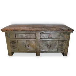 Pamono Iron Worktable, Rome, 1940s Hot