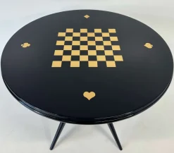 Pamono Italian Art Deco Cards and Chess Play Table, 1950s Outlet
