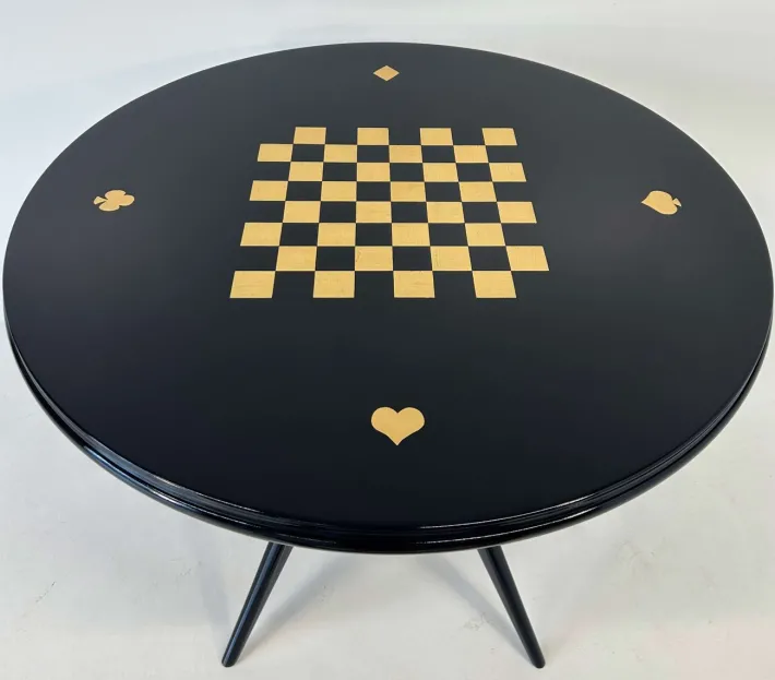 Pamono Italian Art Deco Cards and Chess Play Table, 1950s Outlet