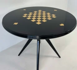 Pamono Italian Art Deco Cards and Chess Play Table, 1950s Outlet