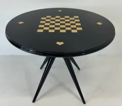 Pamono Italian Art Deco Cards and Chess Play Table, 1950s Outlet