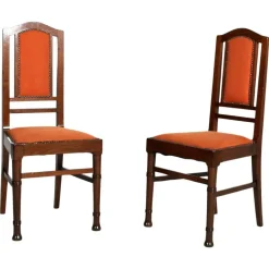 Pamono Italian Art Deco Walnut Chairs, 1930s, Set of 3