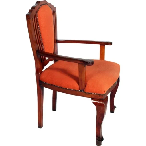 Pamono Italian Art Deco Walnut Chairs, 1930s, Set of 3
