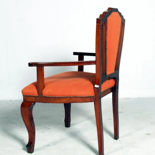 Pamono Italian Art Deco Walnut Chairs, 1930s, Set of 3