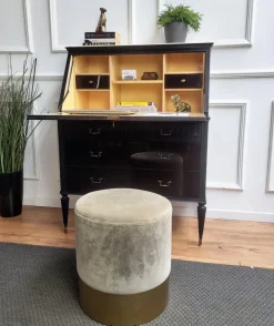 Pamono Italian Art Deco Walnut Marble Slant Front Secretary, 1960s