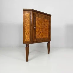 Pamono Italian Art Deco Wood Corner Consoles with Black Marble Tops, 1940s, Set of 2 Online