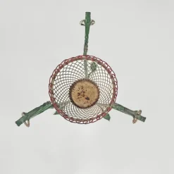 Pamono Italian Art Nouveau White Green Wrought Iron Vase Holders with Dragons, 1900s, Set of 2 Hot