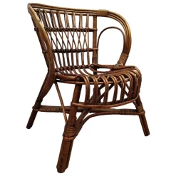 Pamono Italian Bamboo and Rattan Children's Mini Hoop Chair, 1960s New