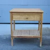 Pamono Italian Bamboo and Rattan Nightstand, 1950s Clearance