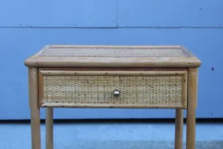 Pamono Italian Bamboo and Rattan Nightstand, 1950s Clearance