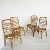Pamono Italian Bamboo Chairs in the style of Albini, 1960s, Set of 4 Sale