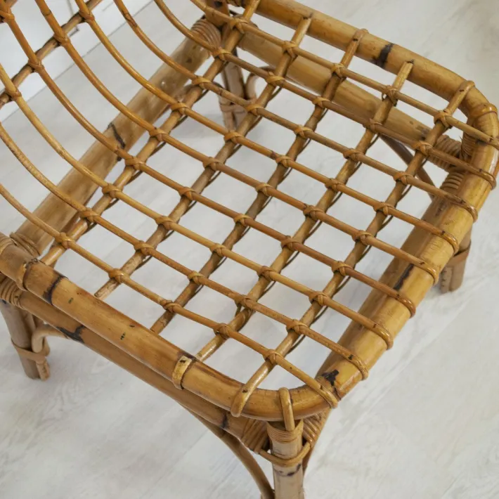 Pamono Italian Bamboo Chairs in the style of Albini, 1960s, Set of 4 Sale