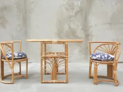 Pamono Italian Bamboo Chairs, 1960s, Set of 3 Hot