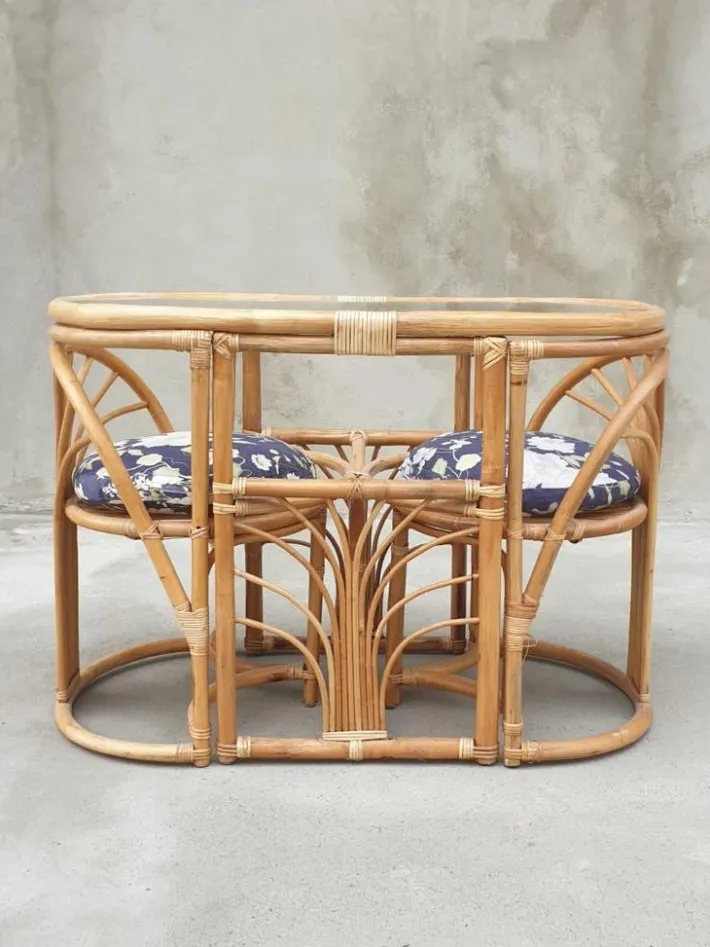 Pamono Italian Bamboo Chairs, 1960s, Set of 3 Hot