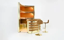 Pamono Italian Bar with Stools, 1970s, Set of 4 Online