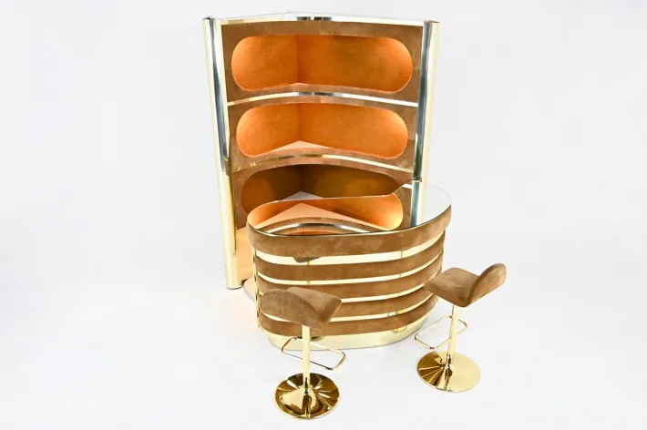 Pamono Italian Bar with Stools, 1970s, Set of 4 Online