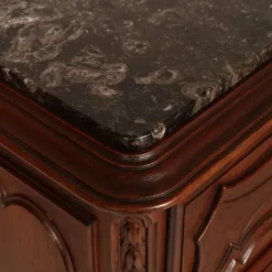 Pamono Italian Baroque Carved Walnut Complete Bedroom Set, 1890s, Set of 7 New